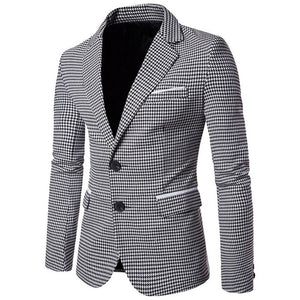 Open image in slideshow, Casual Interlaced Blazer Suit Hombre Luxury Suit Jacket Slim Wedding Dress Suit Coat Formal Veste Costume Business Men Suit
