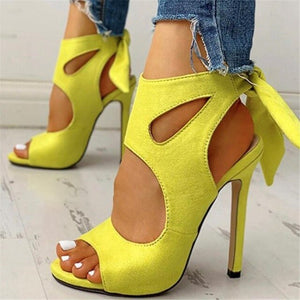 Open image in slideshow, Coolcept Women Sandals Shoes Fashion Peep Toe Back Lace Up Shoes

