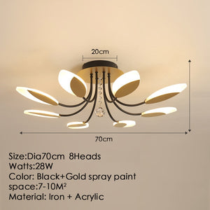 Open image in slideshow, Modern led chandelier l
