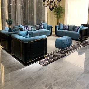 Open image in slideshow, Italian leather light luxury sofa combination modern luxury villa simple hardcover room Hong Kong style living room furniture
